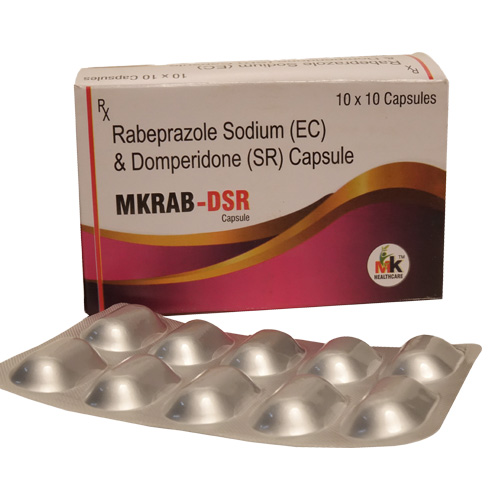 Product Name: MKRAB DSR, Compositions of Rabeprazole Sodium (EC) & Domperidone (SR) Capsule are Rabeprazole Sodium (EC) & Domperidone (SR) Capsule - MK Healthcare