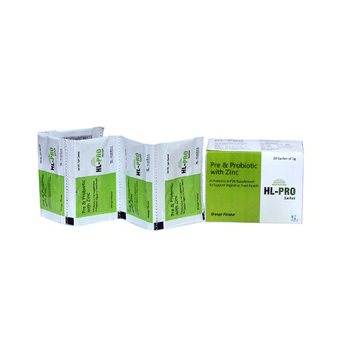 Product Name: HL PRO, Compositions of HL PRO are Pre & Probiotic with Zinc - Hikona Lifesciences