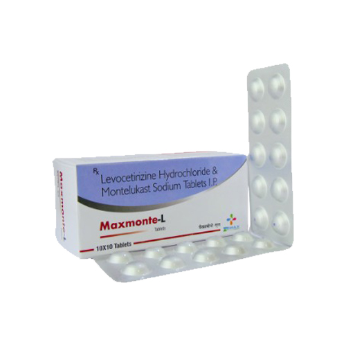 Product Name: Maxmonte L, Compositions of Maxmonte L are Levocetirizine Hydrochloride & Montelukast Sodium Tablets I.P - Zemax Pharma