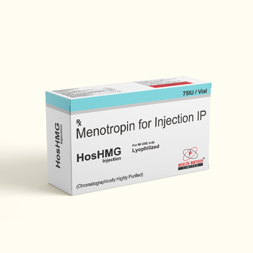 Product Name: HosHMG Injection, Compositions of HosHMG Injection are Menotropin for Injection IP - Health Biotech Limited