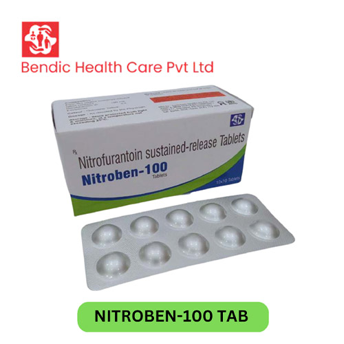 Product Name: NITROBEN 100, Compositions of NITROBEN 100 are Nitrofurantoin Sustained-Release Tablets - Bendic Healthcare Private Limited