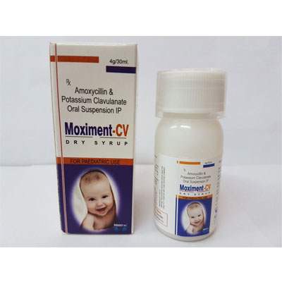 Product Name: MOXIMENT CV, Compositions of MOXIMENT CV are Amoxycillin and Potassium Clavulanate Oral Suspension IP  - Cubic Lifesciences Private Limited