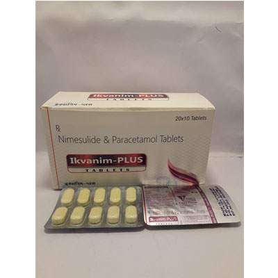 Product Name: Ikvanim Plus, Compositions of Ikvanim Plus are Nimsesulide & Paracetamol Tablets - Ikvans Pharma