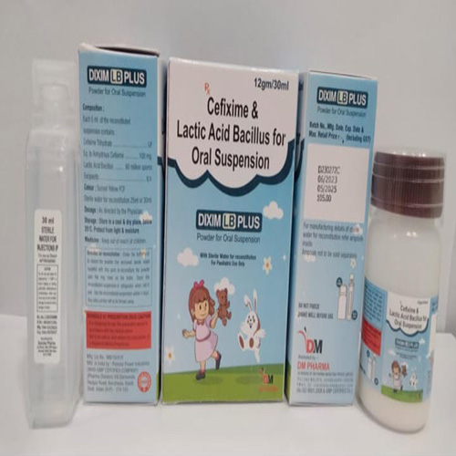 Product Name: DIXIME PLUS , Compositions of DIXIME PLUS  are Cefixime & Lactic Acid Bacillus for Oral Suspension  - DM Pharma