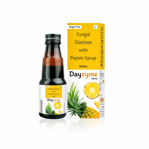 Product Name: Dayzyme, Compositions of Dayzyme are Fungal Diastase with Pepsin Syrup - Biodiscovery Lifesciences Private Limited