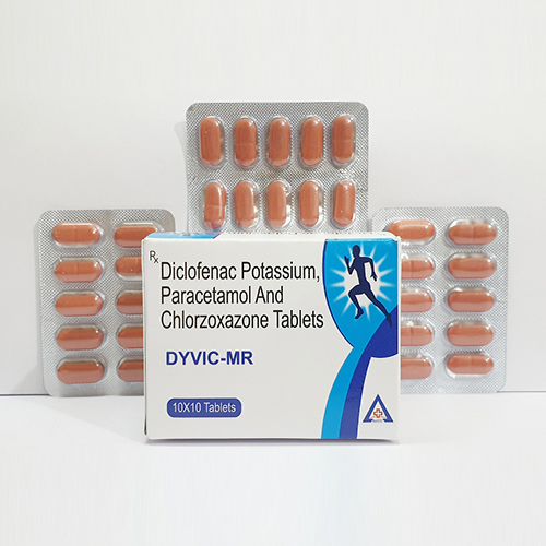 Product Name: Dyvic MR, Compositions of Dyvic MR are Diclofenac Potassium Paracetamol And Chlorzoxazone Tablets - Avico Healthcare Pvt Ltd