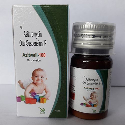 Product Name: Azitwell 100 , Compositions of Azitwell 100  are Azithromycin Oral Suspension IP  - Orange Biotech Private Limited