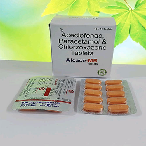 Product Name: Alcace MR, Compositions of Alcace MR are Aceclofenac Paracetamol & Chlorzoxazone - Jaxrane Remedies Private Limited