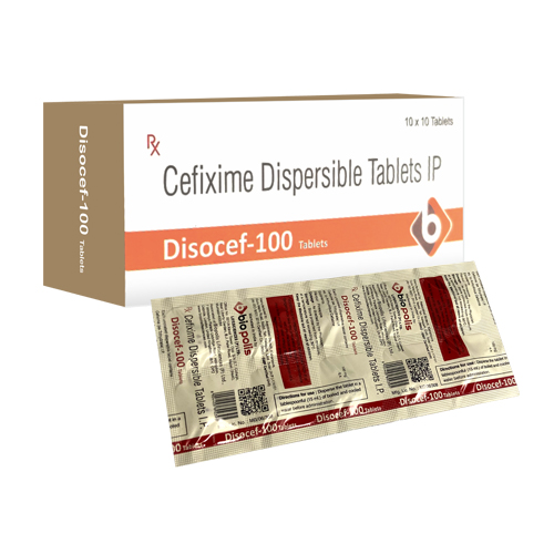 Product Name: DISOCEF 100, Compositions of DISOCEF 100 are Cefixime Dispersible Tablets IP - Biopolis Lifesciences Private Limited