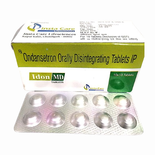 Product Name: IDON MD, Compositions of IDON MD are Ondansetron Orally Disintegrating Tablets IP - Insta Care Lifesciences