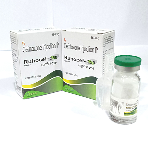 Product Name: Ruhocef 250, Compositions of Ruhocef 250 are Ceftriaxone Injection IP - Euphony Healthcare