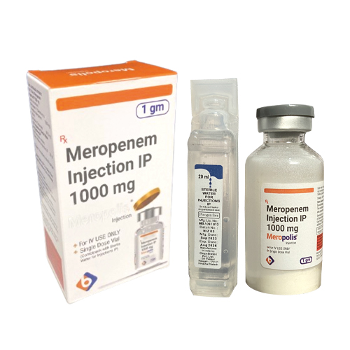 Product Name: MEROPOLIS, Compositions of Meropenem Injection IP 1000mg are Meropenem Injection IP 1000mg - Biopolis Lifesciences Private Limited