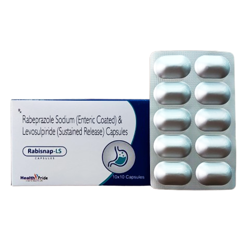 Product Name: RABISNAP LS, Compositions of RABISNAP LS are Rabeprazole Sodium (EC) & Levosulpride(SR) Capsules - Health Pride