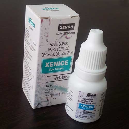 Product Name: Xenice, Compositions of Xenice are Sodium Carboxy Methyl Cellulose ophthalmic Solution IP  0.5% - Xenon Pharmaceuticals