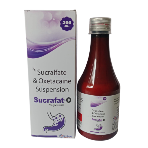 Product Name: Sucrafat O, Compositions of Sucrafat O are Sucralfate & Oxetacaine Suspension - Uniblue Healthcare Private Limited