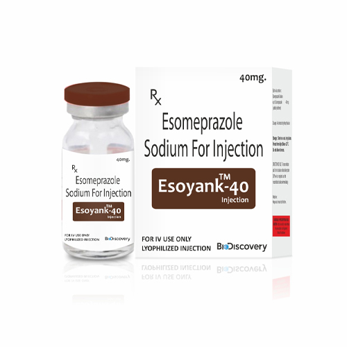 Product Name: Esoyank 40, Compositions of Esoyank 40 are Esomeprazole Sodium For Injection - Biodiscovery Lifesciences Private Limited