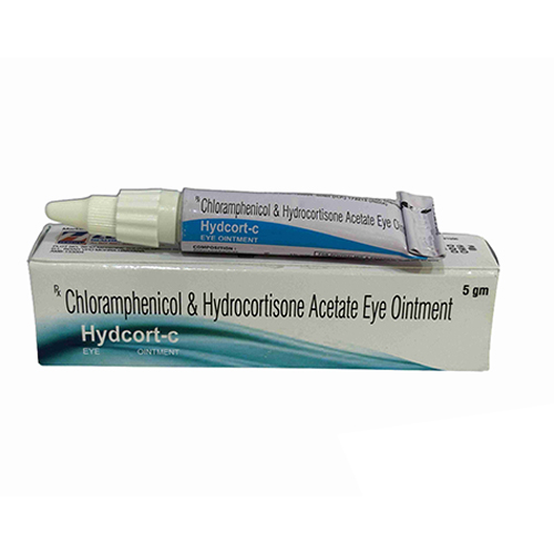 Product Name: Hydcort c, Compositions of Hydcort c are Chloramphenicol & Hydrocortisone Acetate Eye Ointment - Zerdia Healthcare Private Limited