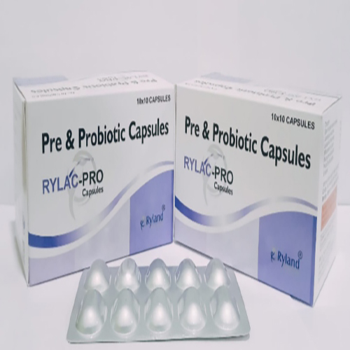 Product Name: Rylac Pro, Compositions of Rylac Pro are Pre & Probiotic Capsules  - Ryland Health Care