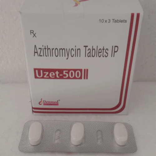 Product Name: Uzet 500, Compositions of Azithromycin are Azithromycin - Denmed Pharmaceutical