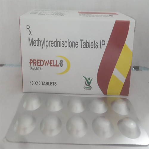 Product Name: PREDWELL 8 , Compositions of PREDWELL 8  are Methylprednisolone Tablets IP  - Orange Biotech Private Limited