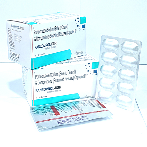 Product Name: Panzovrol DSR, Compositions of Panzovrol DSR are Pantoprazole Sodium Entric Coated  and Domperidone Sustaine -Release Capsules IP - Euphony Healthcare