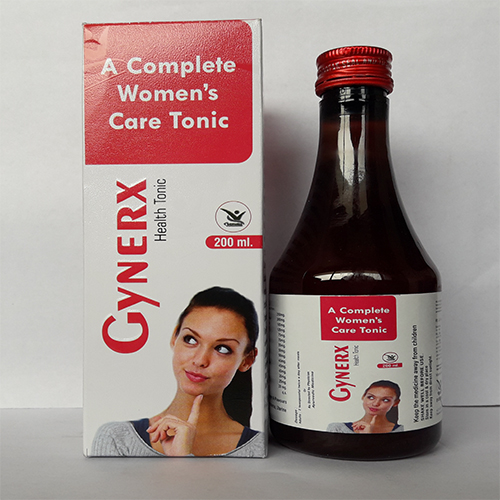 Product Name: GYNERX  Health Tonic , Compositions of GYNERX  Health Tonic  are Usheer Andropogon muricatus - 40 mg, Kamal Nelumbium speciosum - 40 mg, Jeeraka Cuminum cyminum - 20 mg, Shunthi Zingiber officinale - 20 mg, Nagkesara Mesua ferrea - 20 mg, Lavang Caryophyllus aromaticus - 20 mg, Kankola Pip - Orange Biotech Private Limited