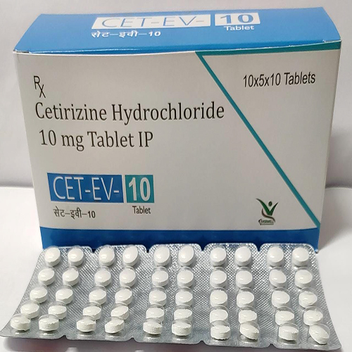 Product Name: CET EV 10 , Compositions of CET EV 10  are Cetirizine Hydrochloride 10 mg Tablet IP  - Everwell Pharma Private Limited