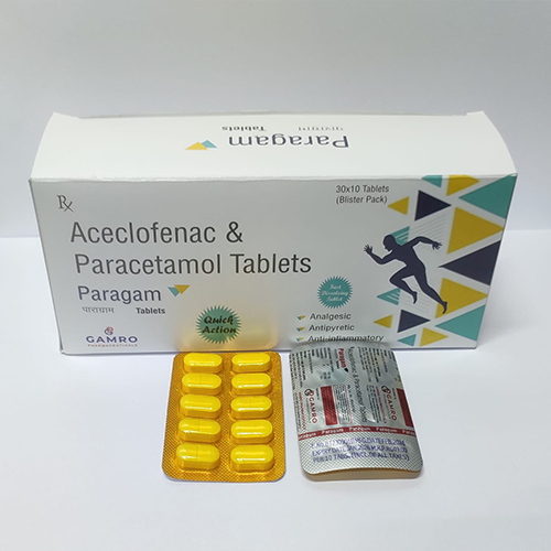 Product Name: Paragam, Compositions of Paragam are Aceclofenac & Paracetamol Tablets  - Gamro Pharmaceuticals