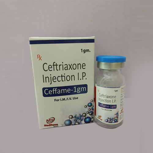 Product Name: Ceffame, Compositions of Ceffame are Ceftriaxone Injection I.P. - Medifame Biotech