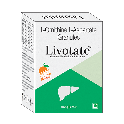 Product Name: Livotate, Compositions of L-Ornithine L-Aspartate Granules are L-Ornithine L-Aspartate Granules - Medizia Biotech