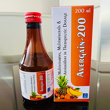 Product Name: Avergain 200, Compositions of Avergain 200 are Multivitamins,Multiminerals & Antioxidant in Therapeutic Dosage - Gainmed Biotech Private Limited