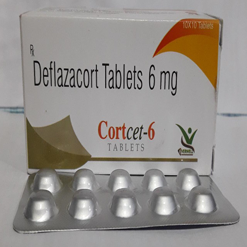 Product Name: Cortcet 6 , Compositions of Cortcet 6  are Deflazacort Tablets 6 mg  - Everwell Pharma Private Limited