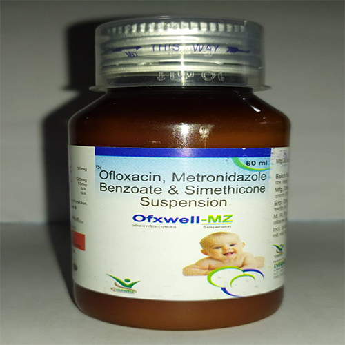 Product Name: Ofxwell MZ Suspension, Compositions of Ofxwell MZ Suspension are Ofloxacin, Metronidazole Benzoate & Simethicone Suspension  - Orange Biotech Private Limited