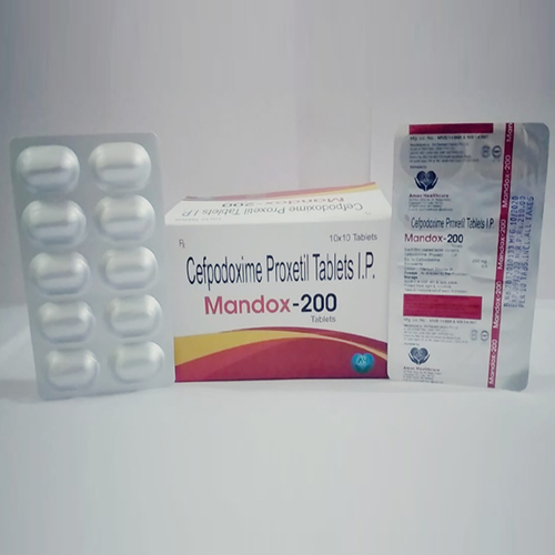 Product Name: Mandox 200, Compositions of Mandox 200 are Cefpodoxime Proxetil Tablets IP - Aman Healthcare