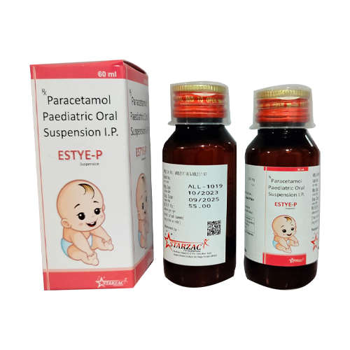 Product Name: ESTYE P, Compositions of ESTYE P are Paracetamool Paediatric Oral Suspension I.P. - Access Life Science