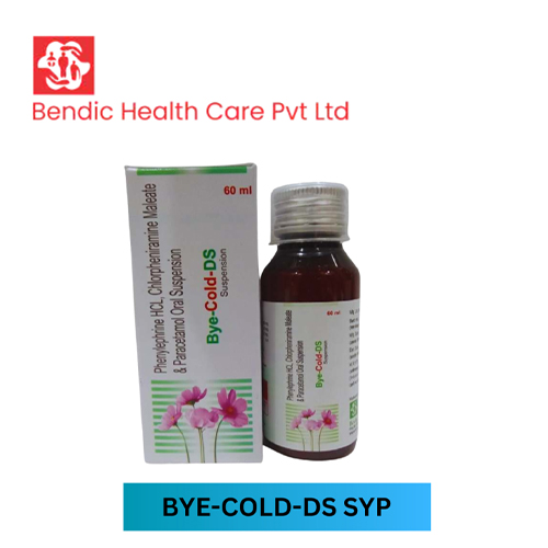 Product Name: Bye Cold DS, Compositions of Bye Cold DS are Phenylephrine HCL, Chlorpheniramine Maleate & Paracetamol Oral Suspension - Bendic Healthcare Private Limited