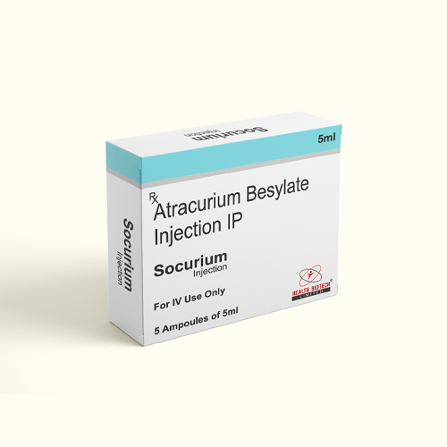 Product Name: SOCURIUM, Compositions of SOCURIUM are Atracurium Besylate Injection - Health Biotech Limited