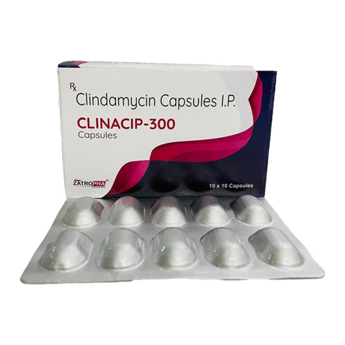 Product Name: CLINACIP 300, Compositions of CLINACIP 300 are Clindamycin Capsules I.P - Zatropha Pharma