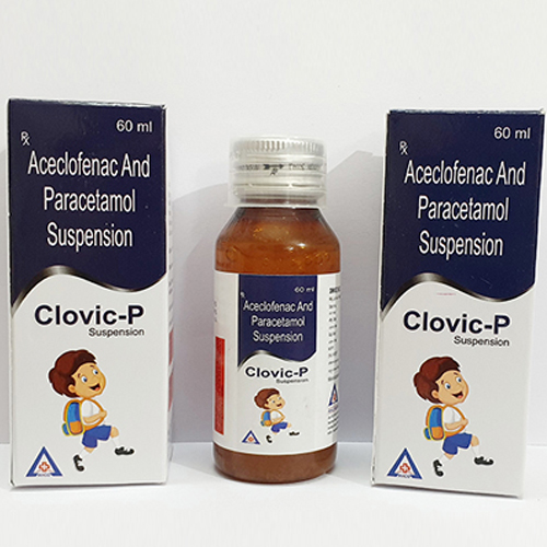 Product Name: Clovic P, Compositions of Clovic P are Aceclofenac And Paracetamol Suspension  - Avico Healthcare Pvt Ltd