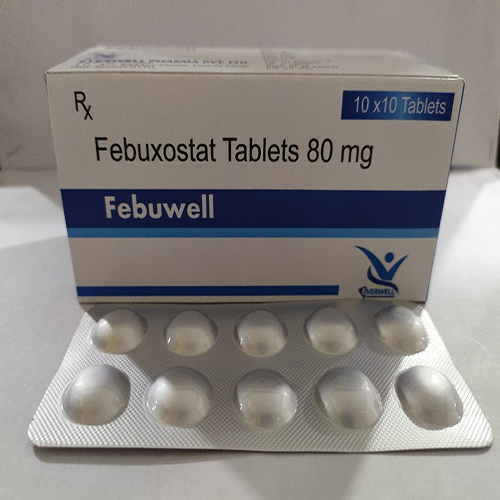 Product Name: Febuwell , Compositions of Febuwell  are Febuxostat Tablets 80 mg  - Everwell Pharma Private Limited