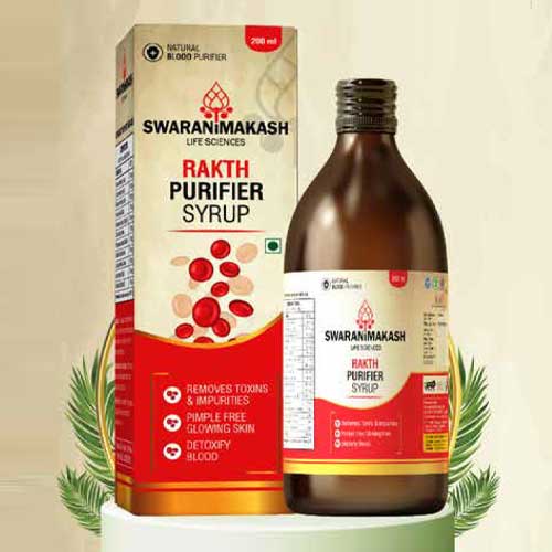 Product Name: Rakth Purifier Syrup, Compositions of are An Ayurvedic Proprietary Medicine - Swarnimakash Lifesciences Pvt Ltd