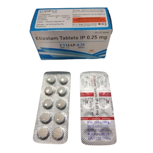 Product Name: Etijap 0.25, Compositions of Etijap 0.25 are Etizolam Tablets IP 0.25 mg  - Holy Evolution Pharma