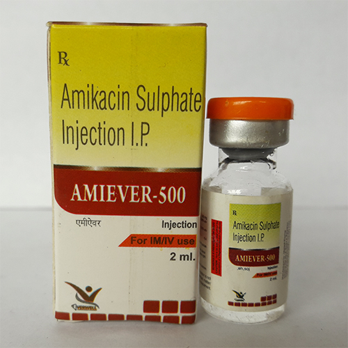 Product Name: AMIEVER 500   , Compositions of AMIEVER 500    are Amikacin Sulphate Injection I.P - Orange Biotech Private Limited