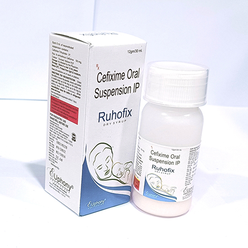 Product Name: Ruhofix, Compositions of Ruhofix are Cefixime Oral Suspension IP - Euphony Healthcare