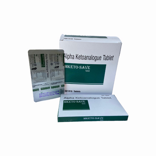 Product Name: MKETO SAVE, Compositions of Alpha Ketoanalogue Tablet are Alpha Ketoanalogue Tablet - MK Healthcare