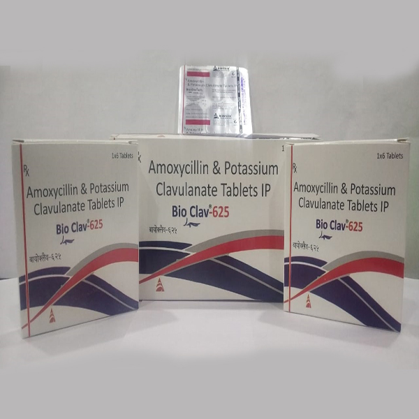 Product Name: Bio Clav 625, Compositions of Bio Clav 625 are Amoxycillin & potassium Calvulanate Tablets IP - Biovista Lifesciences