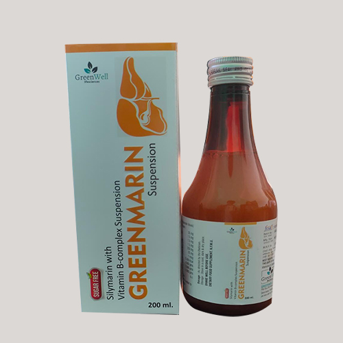 Product Name: Greenmarin, Compositions of Greenmarin are Silymarin with Vitamin B-Complex Suspension - Greenwell Lifesciences