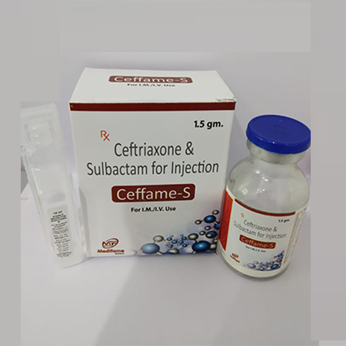 Product Name: Ceffame S, Compositions of Ceffame S are Ceftriaxone & Sulbactam for Injection - Medifame Biotech