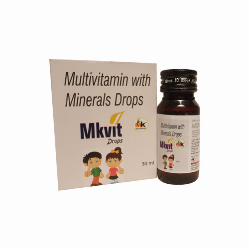 Product Name: Mkvit Drops, Compositions of Mkvit Drops are Multivitamin with Minerals Drops - MK Healthcare