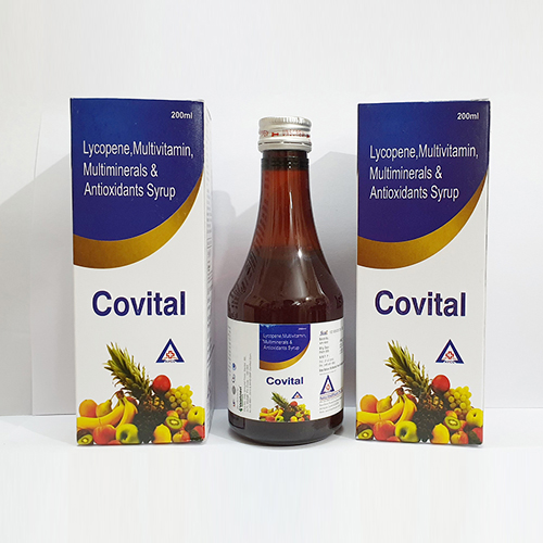 Product Name: Covital, Compositions of Covital are Lycopene,Multivitamin, Multiminerals & Antioxidants Syrups - Avico Healthcare Pvt Ltd